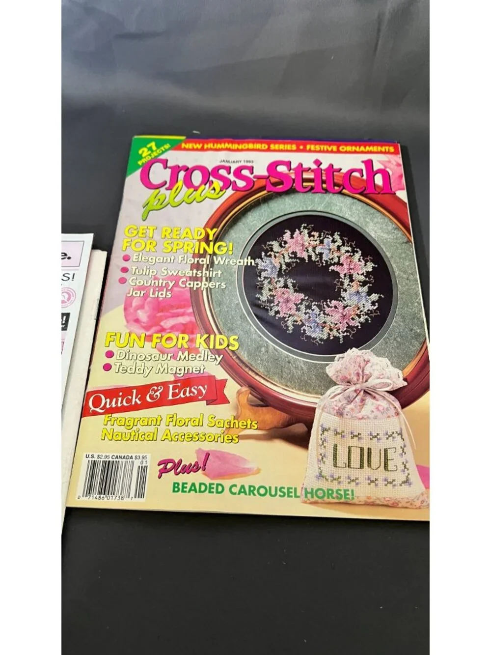 Vintage Cross-Stitch Plus Magazines Lot Of 5 Issues July 1992-1993